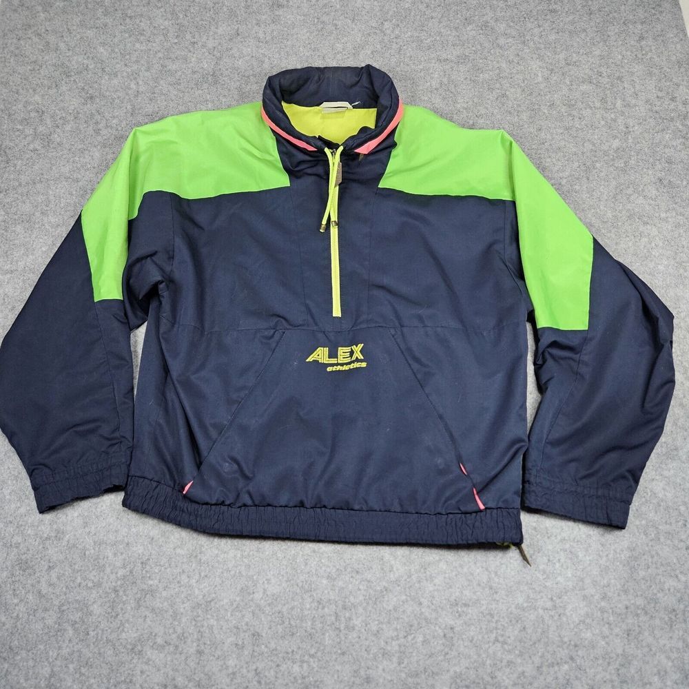 vtg Alex Athletics Intertrainer unisex color block windbreaker M‎ 90s Neon